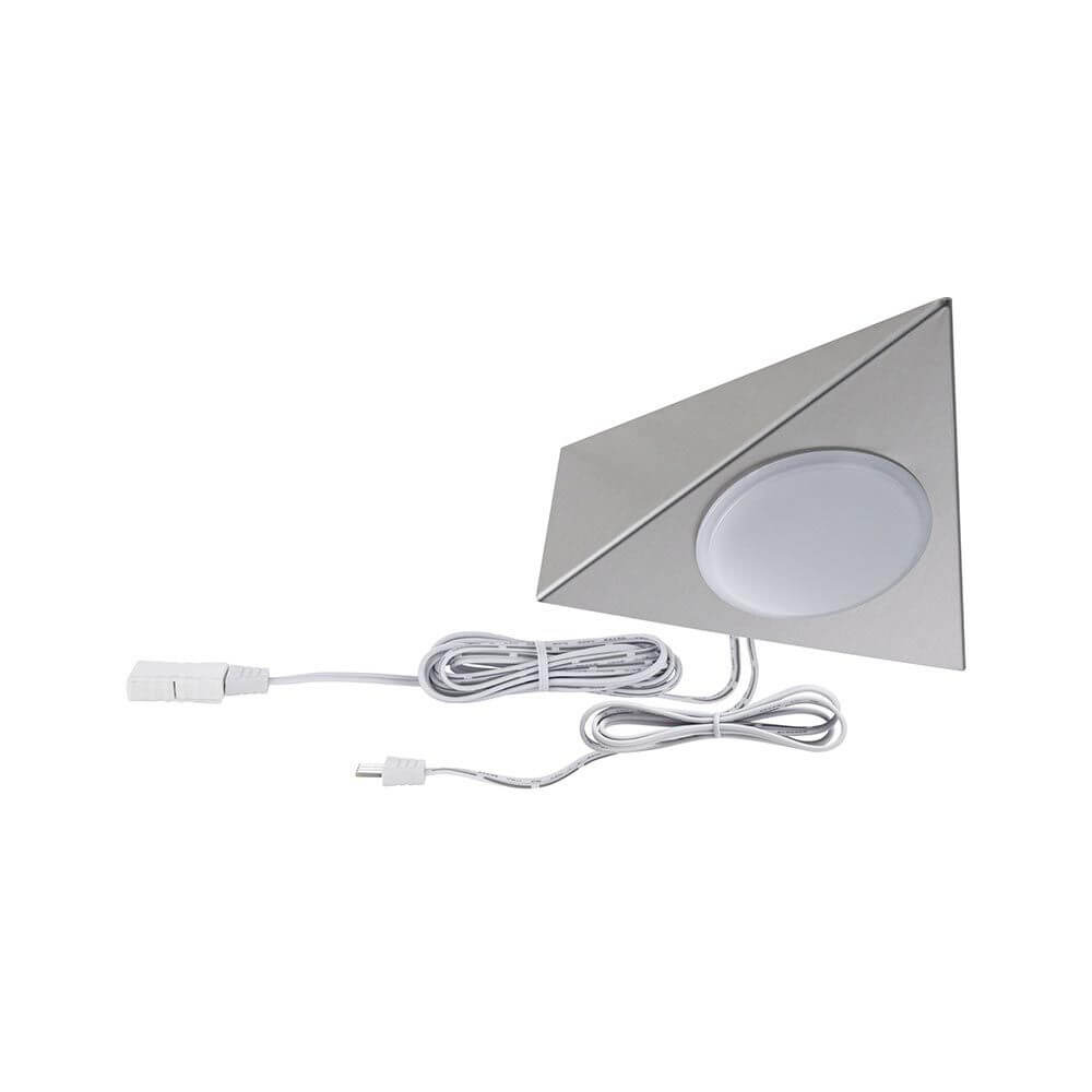 Clever LED Spot Unterbauleuchte Trigo Chrom mit Kabelanschluss in Nickel gebürstet