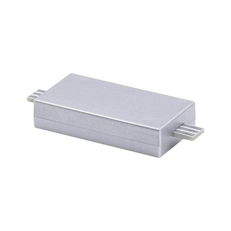 Clever Connector Barre 50x25mm Chrome Matt for individual furniture lighting and easy connection of Barre spots.