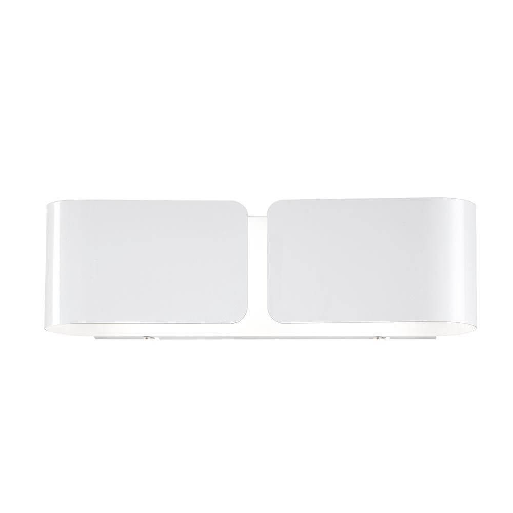 Clip Wandleuchte Up&Down 44cm Weiß mit modernem Design aus Metallfolie in Weiß.