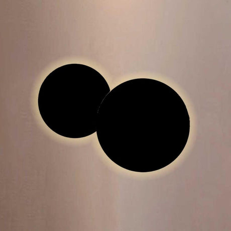 s.luce combinaison de lampe murale LED indirecte Cloud avec base noire et lumière douce.