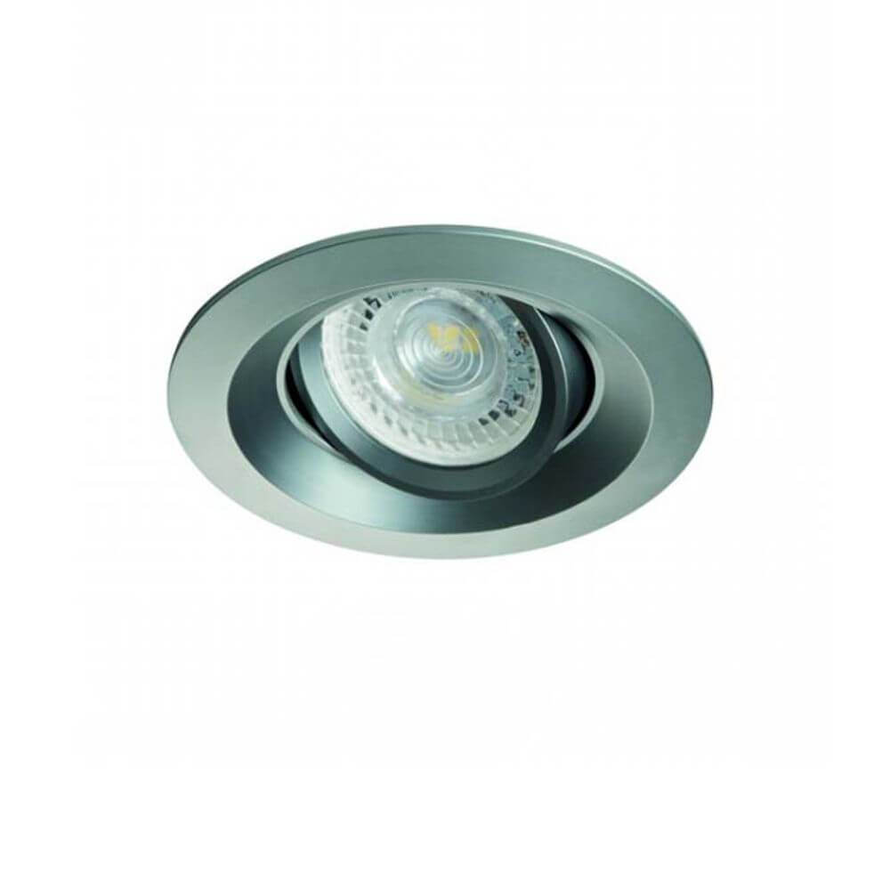 Einbaustrahler Cloy schwenkbar Titangrau 230V mit schwenkbarem Lichtschein und modernem Design.