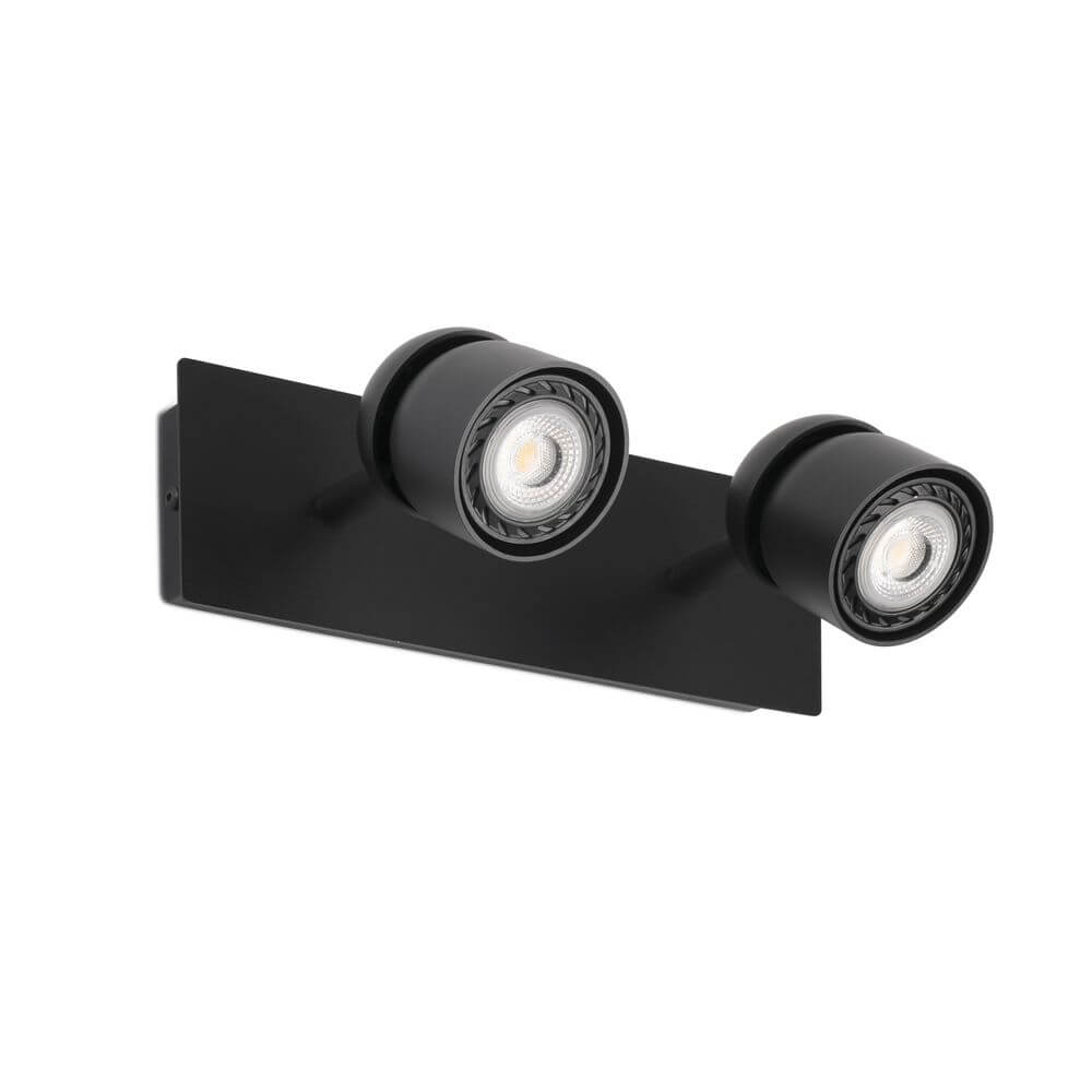 Coco Wandlampe 2-flammig in Schwarz, elegant und flexibel für jeden Raum.