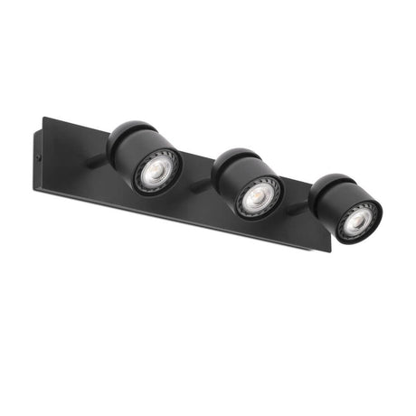 Coco Wandleuchte 3-flammig in Schwarz, modernes Design mit verstellbaren Leuchten für optimale Raumbeleuchtung.