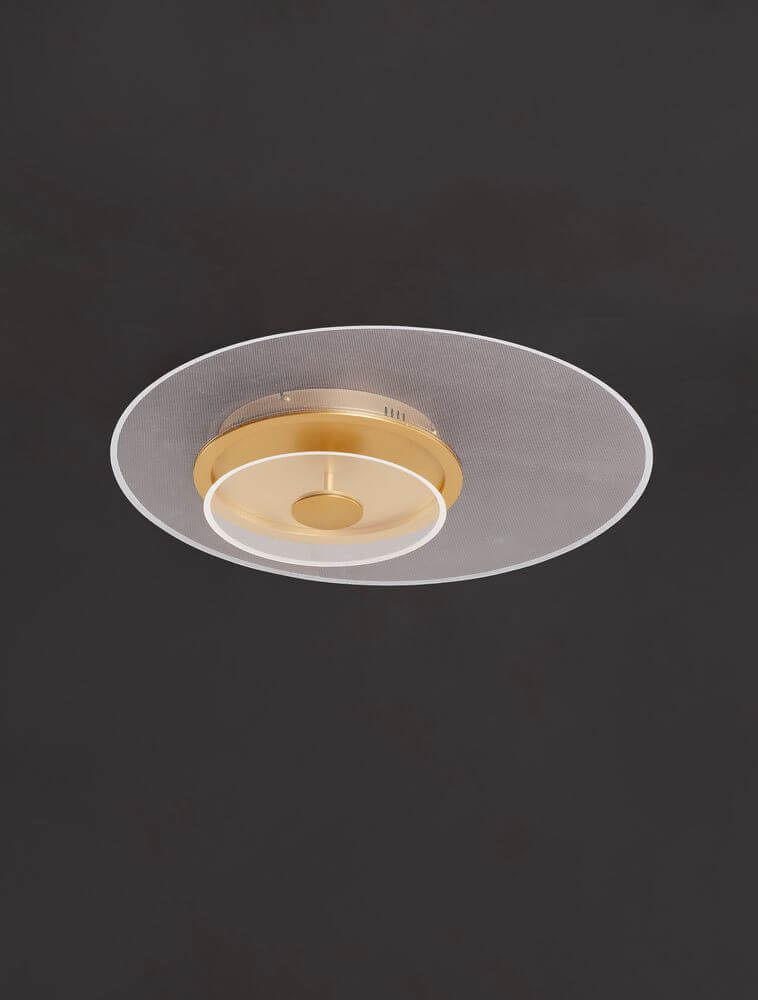Copo LED Deckenleuchte 3000K in Gold, elegante Lampe mit Dimmfunktion für moderne Innenräume.