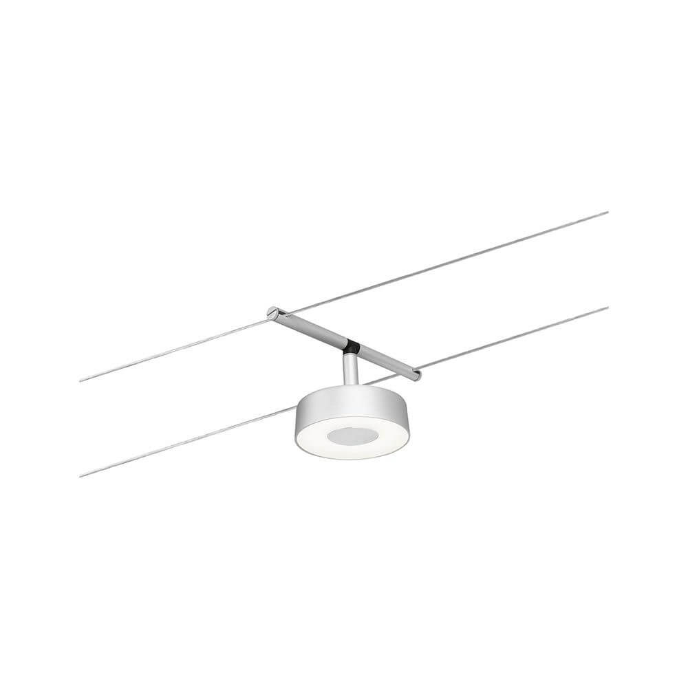 CorDuo LED Seilsystem Circle Basis-Set Chrom mit 5 LED-Spots und flexibler Montageoption.