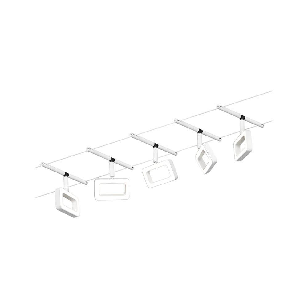 CorDuo LED Seilsystem Frame Basis-Set Weiß-Matt, Chrom