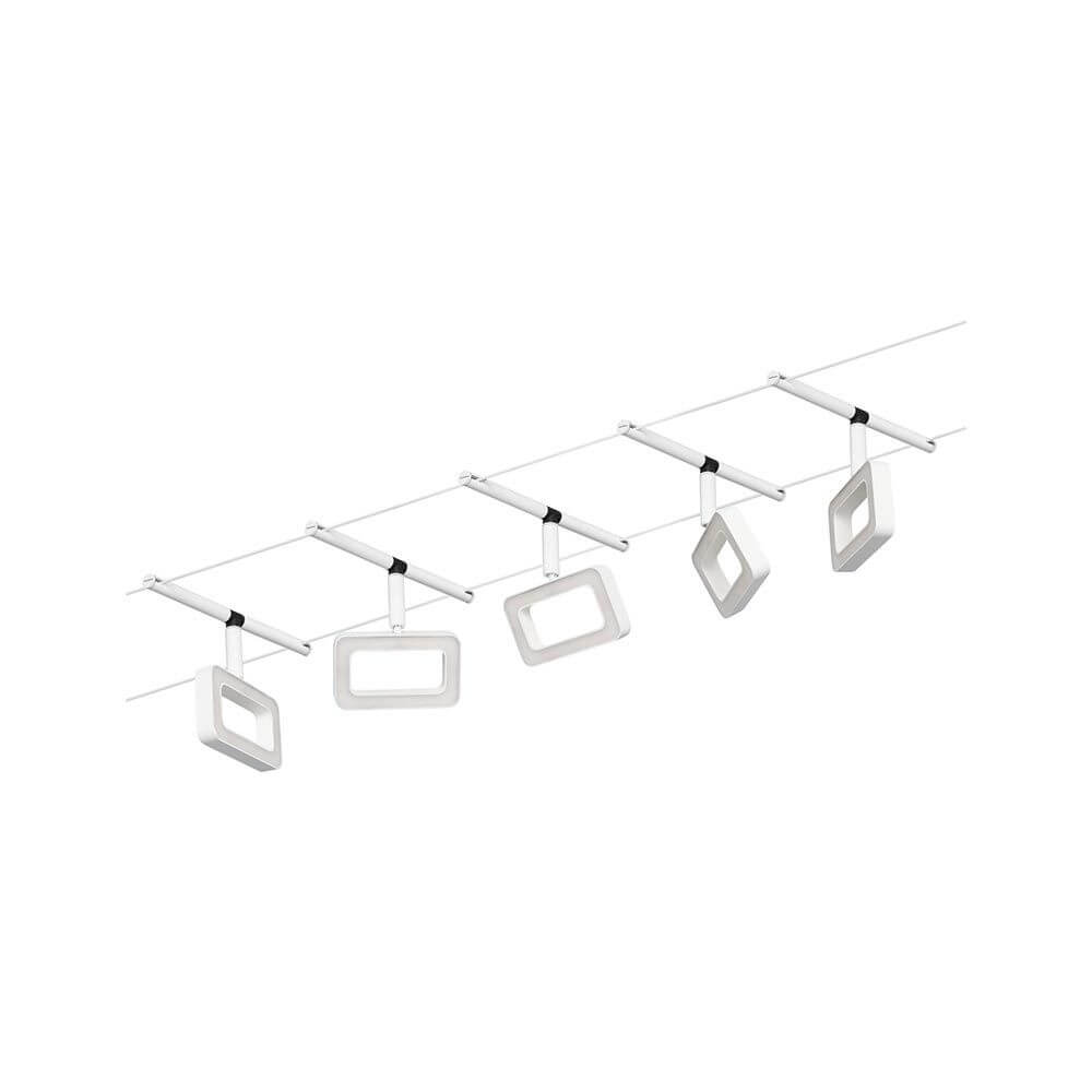 CorDuo LED Seilsystem Frame Basis-Set Weiß-Matt, Chrom