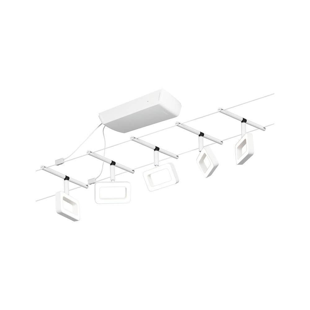 CorDuo LED Seilsystem Frame Basis-Set Weiß-Matt, Chrom