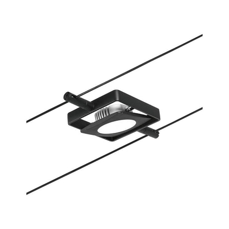 CorDuo LED système sur câble Mac spot individuel noir mat, chromé monté sur câble.