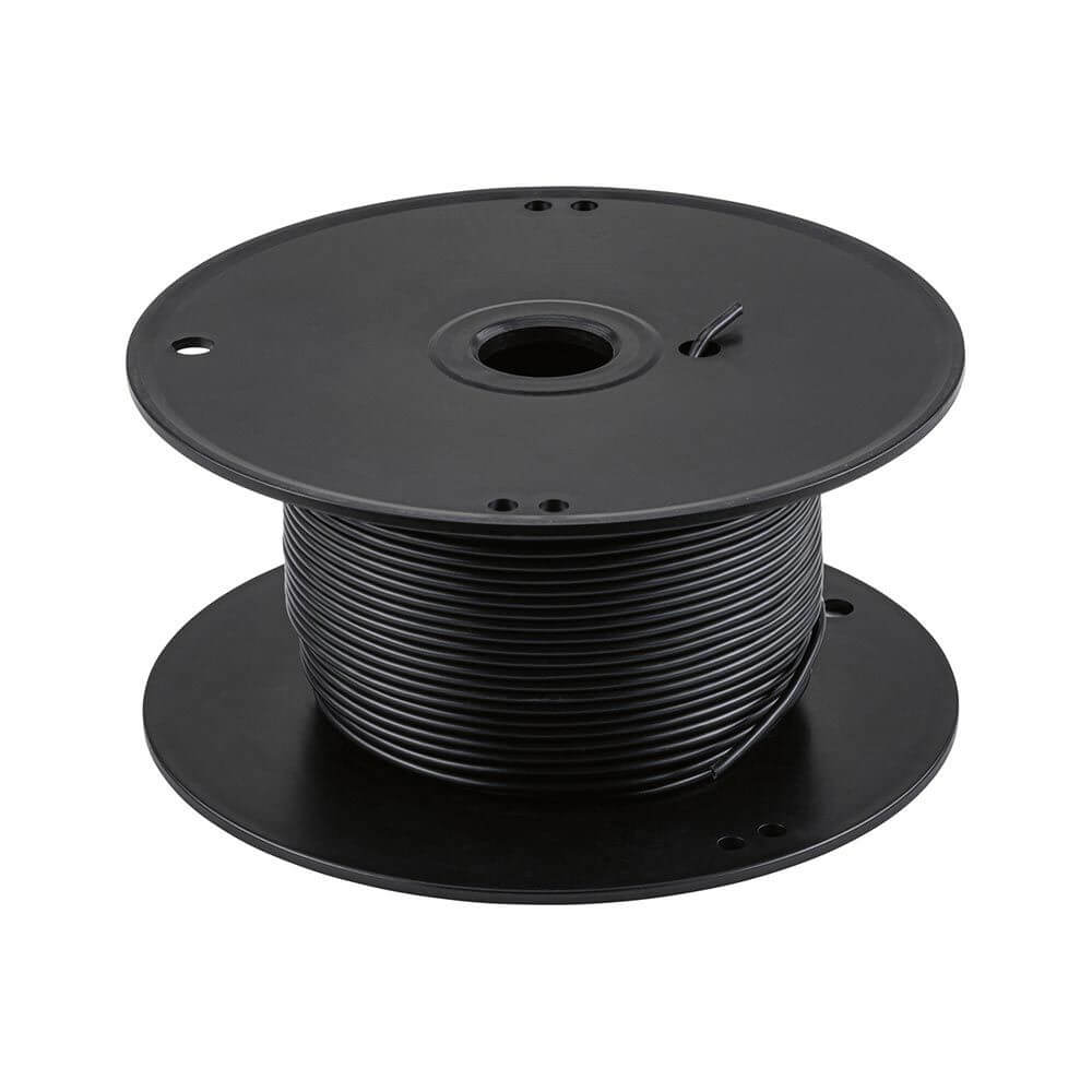 CorDuo Seilsystem 100m Spannseil 2,5mm² Schwarz auf einer Spule, ideal für Seilsysteme.