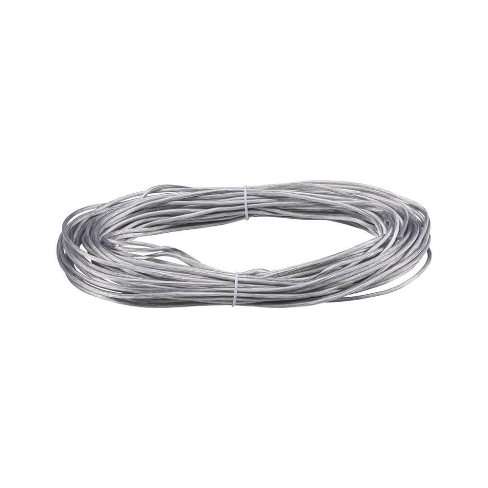 CorDuo Seilsystem 20m Spannseil 2,5mm² Transparent isoliertes Spannseil aufgerollt.