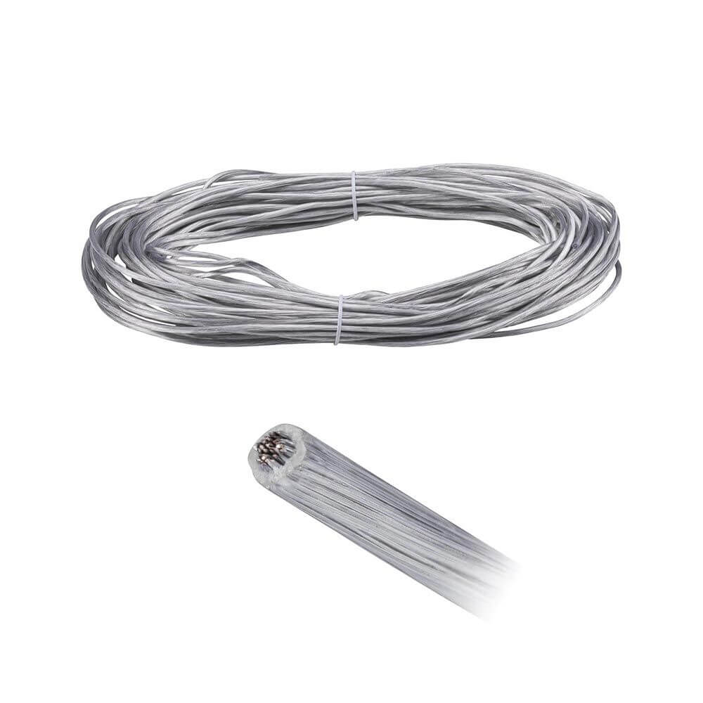 CorDuo Seilsystem 20m Spannseil 2,5mm² Transparent - isoliertes Spannseil auf Rolle.