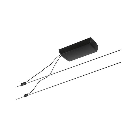 CorDuo cable system basic set, matt black, with mounting accessories in black.
