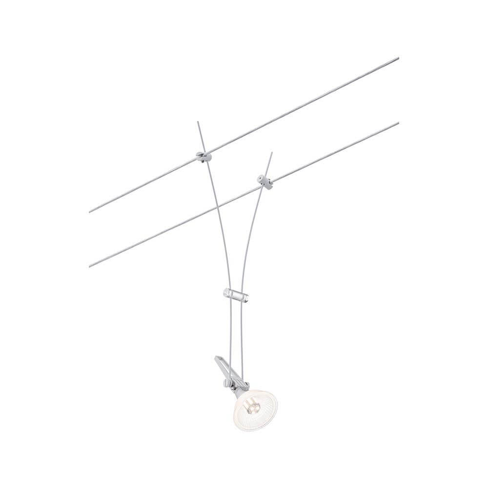 CorDuo Seilsystem Comet Einzelspot Weiß-Matt Dimmbar an Seilsystem, weiß-matter Einzelstrahler ideal für Wand- oder Deckenmontage