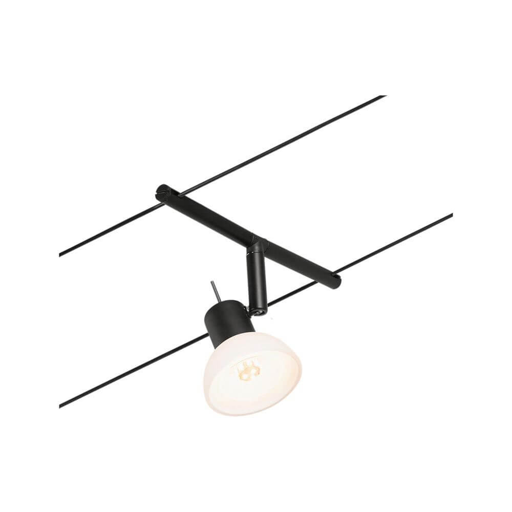 CorDuo Seilsystem Sheela Einzelspot Schwarz-Matt, Chrom