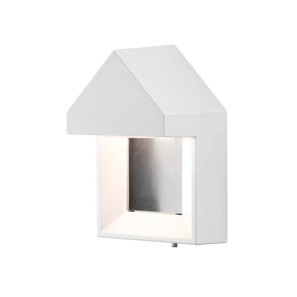 Cosenza LED Außen-Wandleuchte Weiß in modernem Design für stilvolle Außenbereiche.