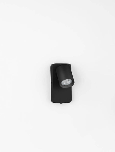 Cosmina Wandleuchte GU10 in Schwarz, moderne schwarze LED-Wandleuchte für stilvolle Wandbeleuchtung