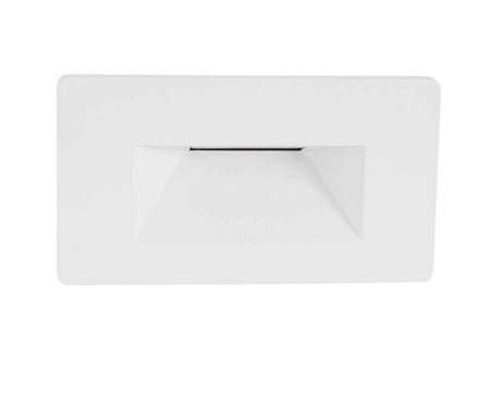 Cove LED outdoor wall recessed light Horizontal 3000K white IP54 in a modern design made of matte white aluminum