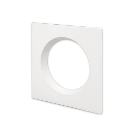 Capot Sys-90 carré blanc en retrait pour spot encastrable au design carré en métal.
