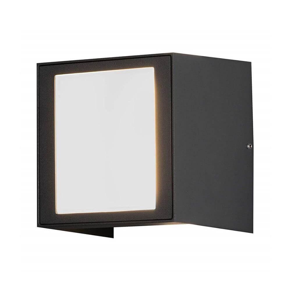 Cremona XL LED utendørs vegglampe, justerbar lysstråle, antrasitt, montert på veggen i elegant design.