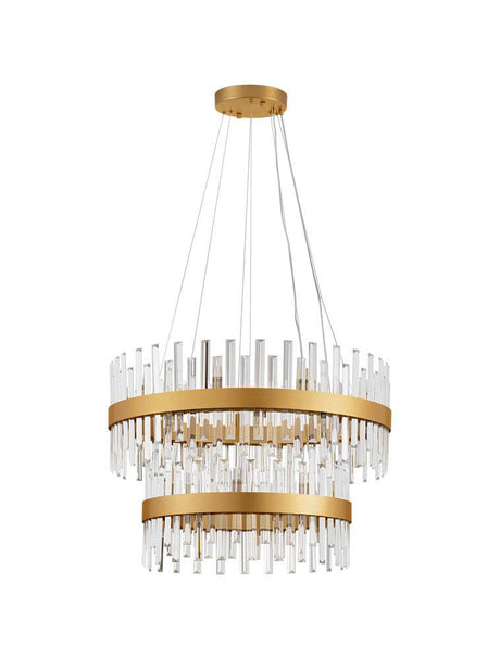 Crown pendant light 32-light Ø 75cm gold