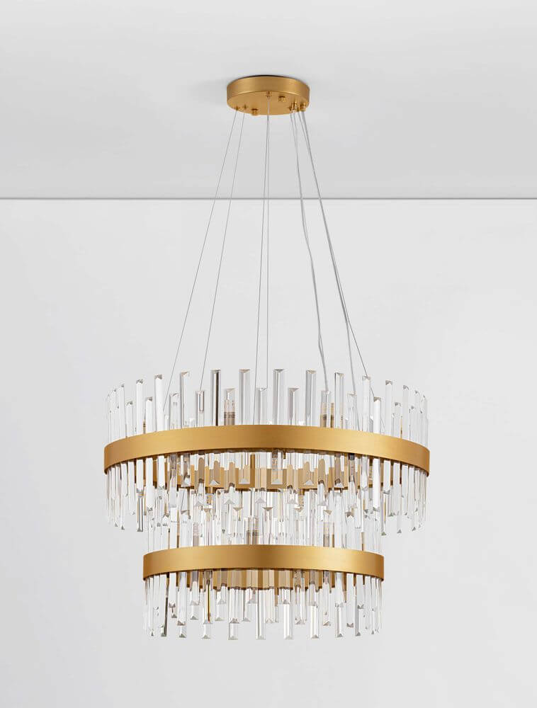 Crown Pendelleuchte 32-flammig Ø 75cm Gold