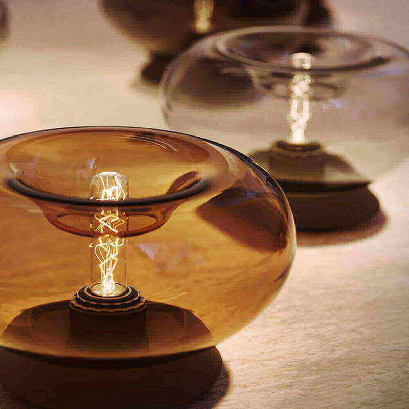 s.luce Cruet E27 Design tafellamp van glas met schakelaar - elegant ontwerp in glazen lichaam met licht.