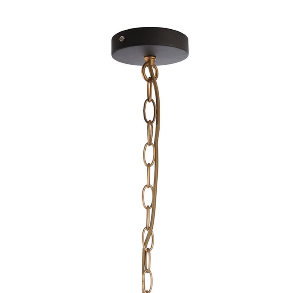Cyg lámpara colgante de hormigón Ø 40cm en estilo industrial con suspensión de cadena rústica y elementos metálicos.