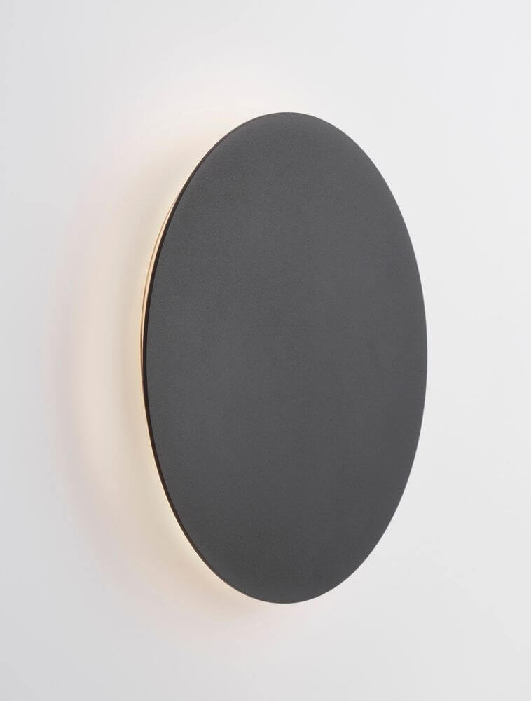 Cyrcle LED Wandleuchte Ø 22cm 3000K, moderne runde Wandleuchte in Schwarz, stilvolles Design für jeden Raum.