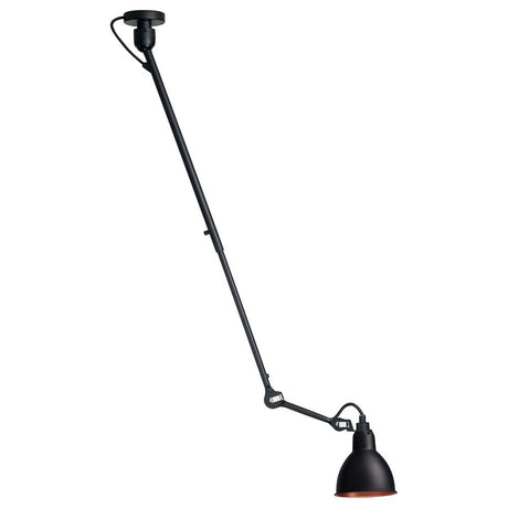 DCWéditions Gras N°302 Deckenlampe mit Ausleger in schwarzem Design.