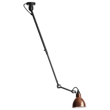 DCWéditions Gras N°302 Deckenlampe mit Ausleger in schwarzem und kupferfarbenem Design