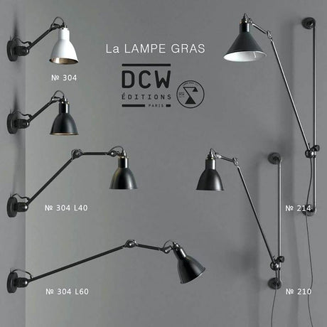 DCWéditions Gras N°304 L40 Wandleuchte mit Ausleger - verschiedene Modelle an dekorativen Wandleuchten.