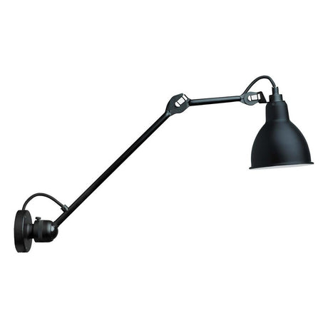 DCWéditions Gras N°304 L40 Wandleuchte mit Ausleger in Schwarz mit beweglichem Arm.