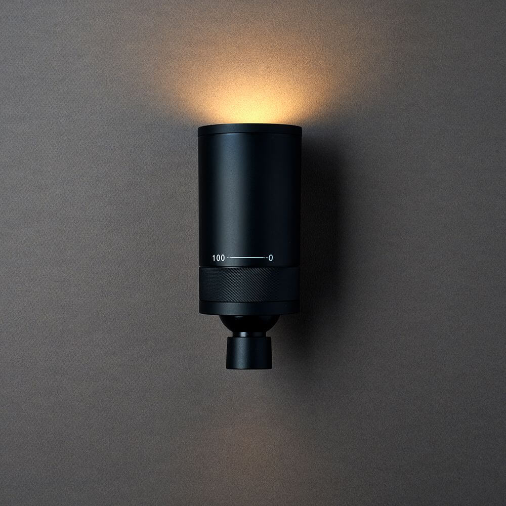 DCWéditions LED-Wandleuchte Vision 20/20 Omni 2-flammig Schwarz an der Wand installiert