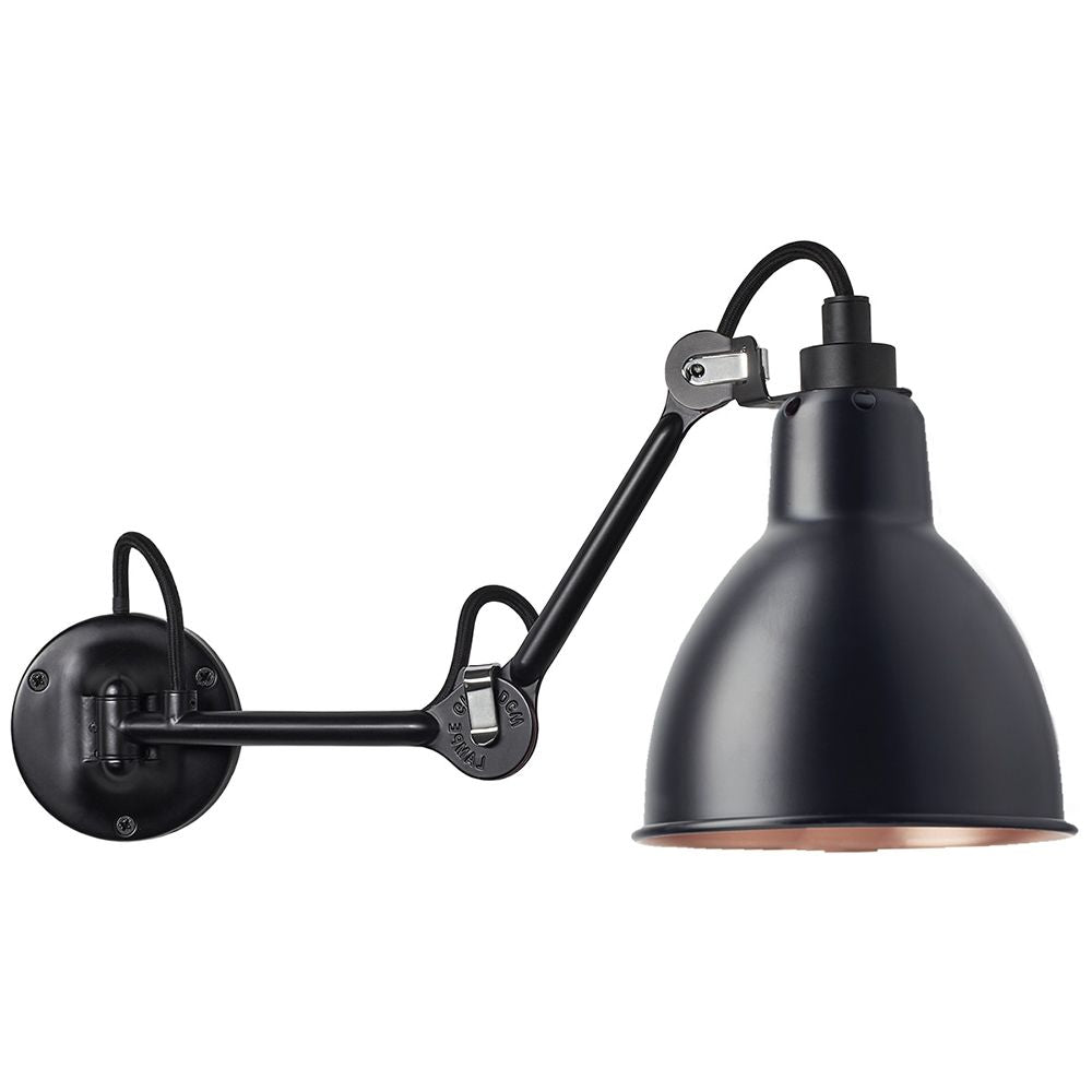 DCWéditions Gras N°204 M Wandleuchte in Schwarz mit flexiblem Arm für zeitgemäße Innenbeleuchtung