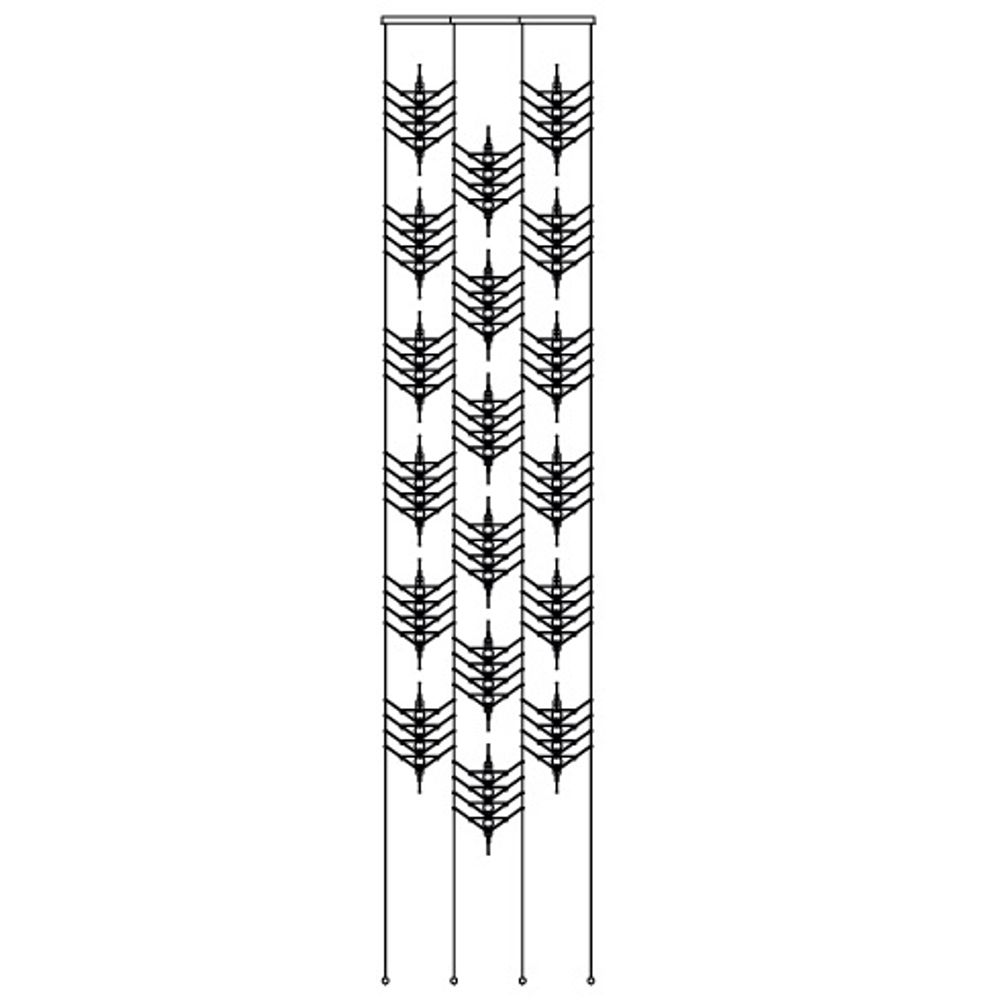 DCWéditions VVV Abhängung Baldachin für Module mit filigranem Design und geometrischen Formen in Schwarz.