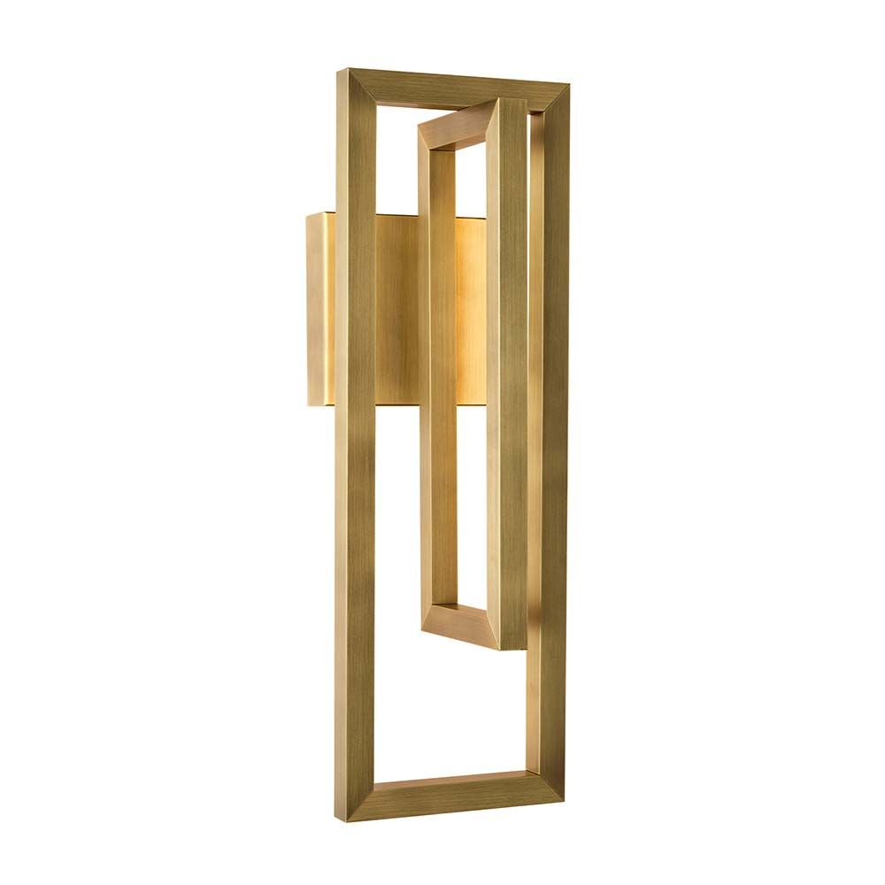 DCWéditions Borely LED Wandleuchte von Eric Gizard, geometrisches Design, warmes Licht, goldfarbener Look.