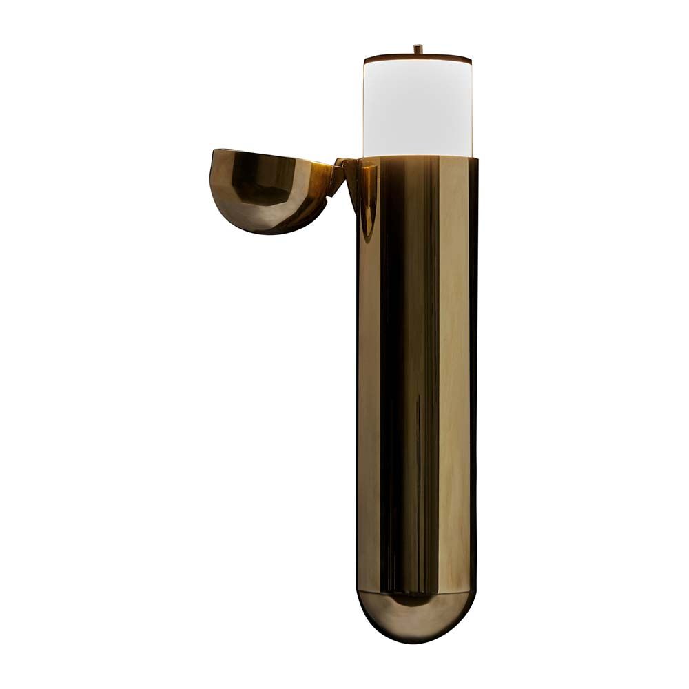 DCWéditions ISP Wandleuchte aus Messing mit Polycarbonat-Diffusor, ideal für modernes Wohndesign.