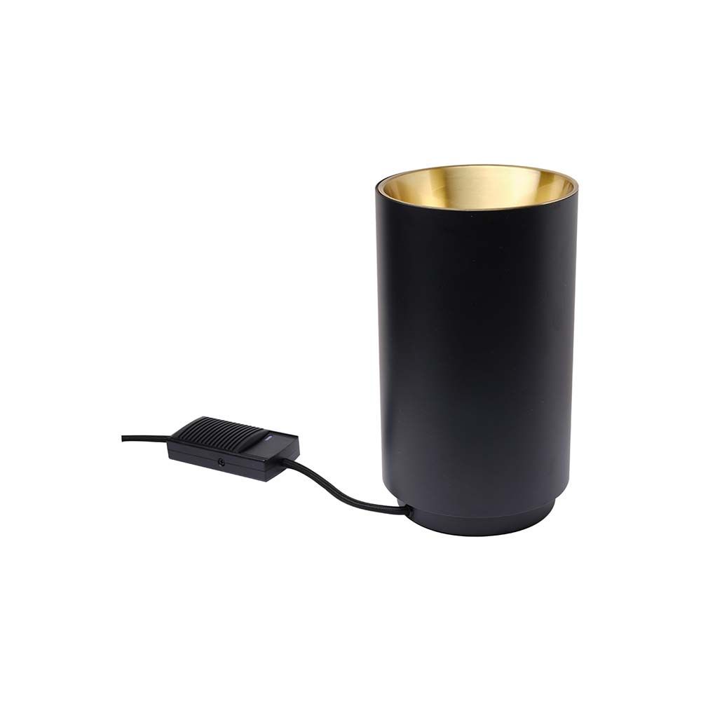 DCWéditions Tobo Stahl Bodenleuchte, moderne Designlampe mit Dimmer, warmes Licht, Ø 14 cm.