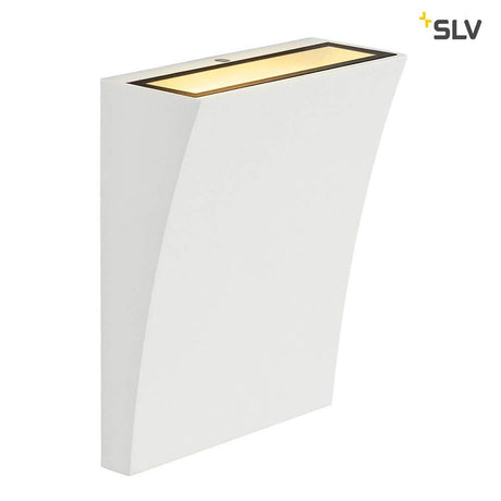Delwa Wide LED Outdoor Wandleuchte 3000K 100° Weiß IP44, moderne Aluminium Außenleuchte von SLV