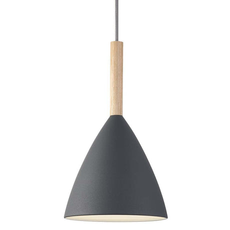 Hängeleuchte Pure 20 Grau mit eleganter Esche und klaren Linien in modernem Design.