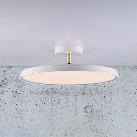 LED-taklampe Alba Pro 40 Hvit, Opal Hvit for moderne oppholdsrom - elegant design med opalt lys.