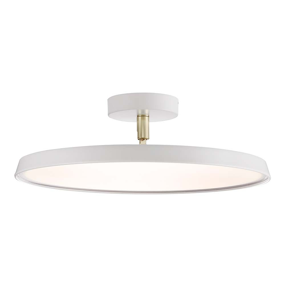 LED Deckenlampe Alba Pro 40 Weiß, Opal Weiß - moderne Deckenleuchte in elegantem Design für stimmungsvolle Beleuchtung.