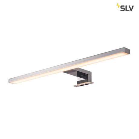 DORISA LED long mirror light chrome 4000K IP44 with arm and joint pieces for perfect alignment