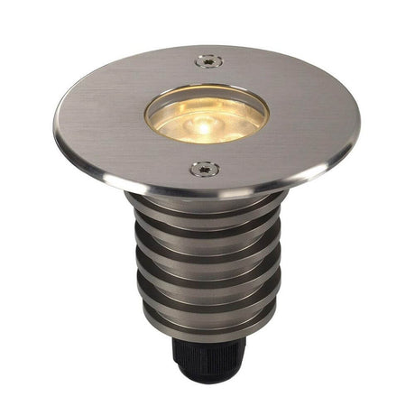 Dasar LED HV Bodeneinbauleuchte rund Edelstahl 6W 3000K IP67, begehbare LED Außenleuchte