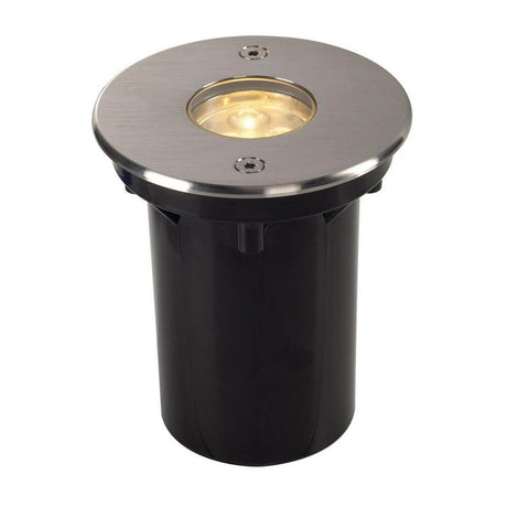 Dasar LED LV Bodeneinbauleuchte Rund Edelstahl 6W 3000K IP67, begehbare LED Bodeneinbauleuchte mit Glasabdeckung
