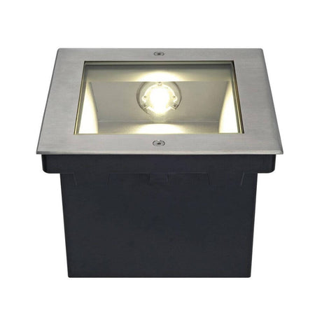 Dasar LED Candeeiro de pé quadrado de encastrar assimétrico em aço inoxidável 4000K