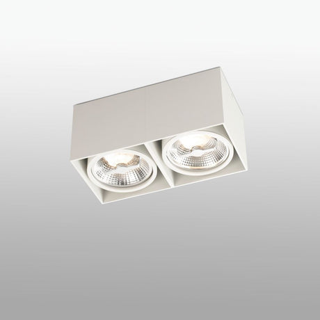 Deckenlampe TECTO 2-flammig Weiß in modernem Design mit zwei Leuchten.