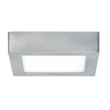 LED Deckenleuchte Lunar Warmweiß in Alufarben, flacher Aufbau und gleichmäßige Lichtverteilung