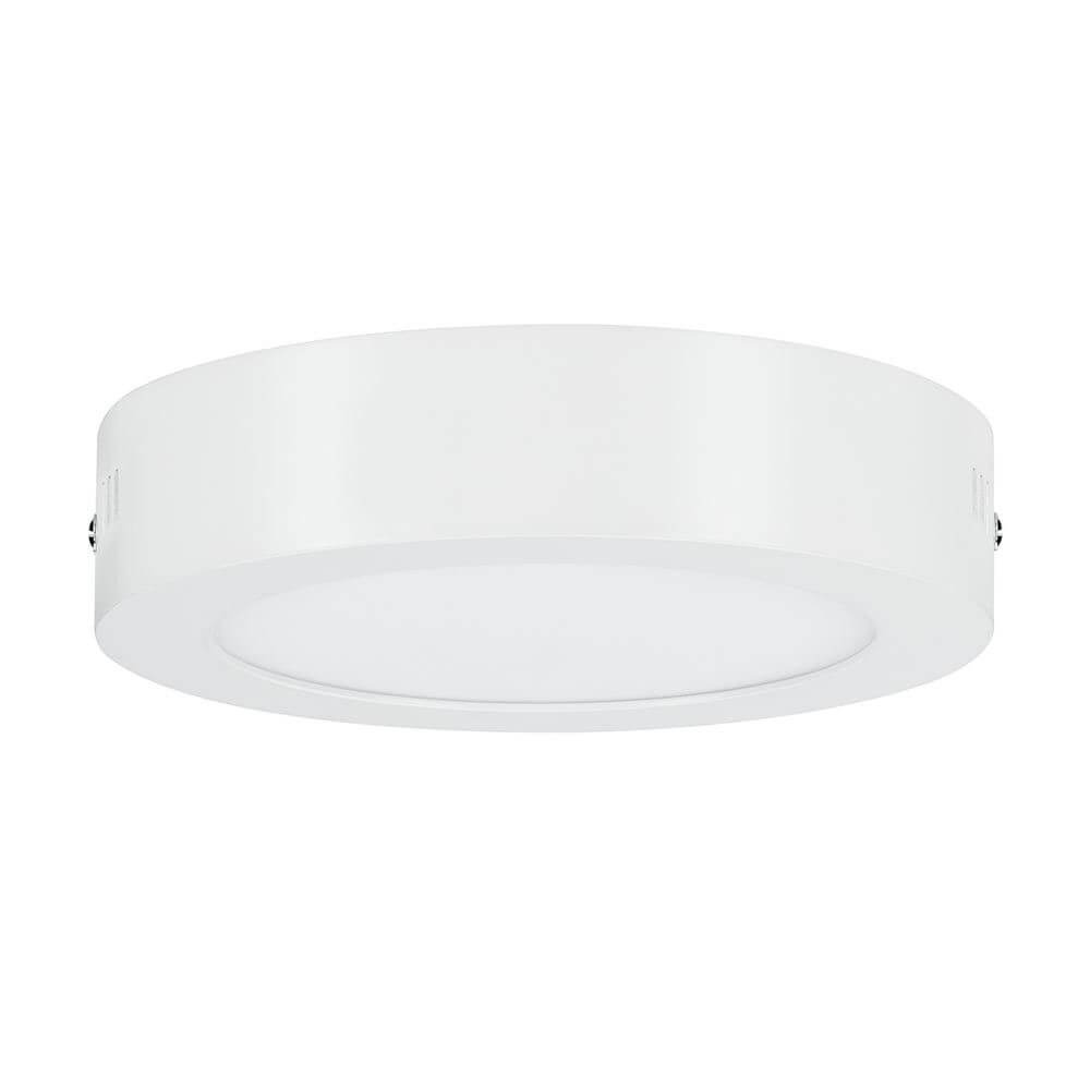 Deckenleuchte Lunar LED Panel 11W Weiß Alu in modernem, flachem Design mit gleichmäßiger Lichtverteilung.